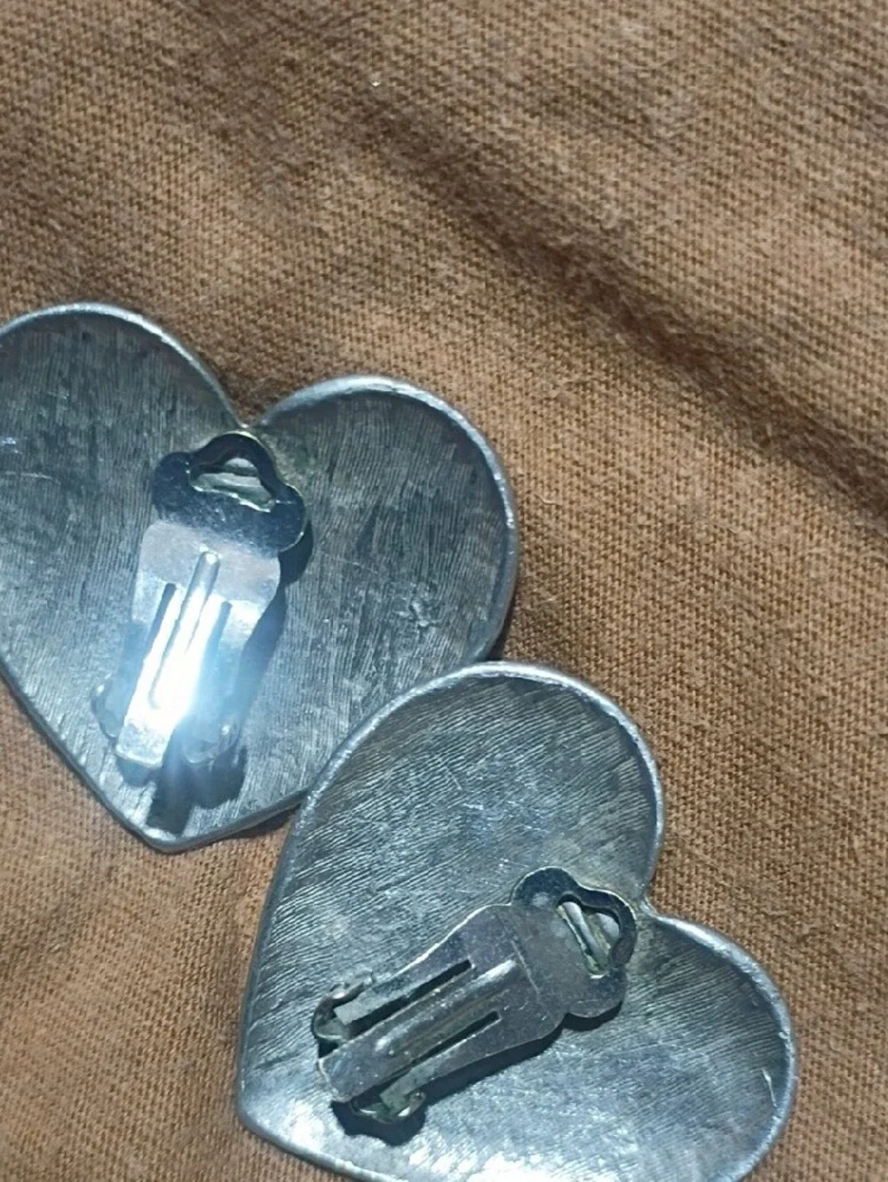 Silver Heart Crystal Stud Earrings - Women's Jewelry